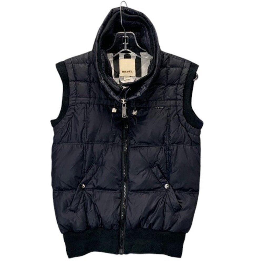 Diesel Women’s XS‎ Black Puffer Vest Quilted Sleeveless Full Zip Outerwear